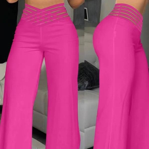 🔥 Zeitlich begrenzter Verkauf – Bis zu 50% RABATT🍃Freizeit-High-Waist-Hosen mit weitem Bein für Damen