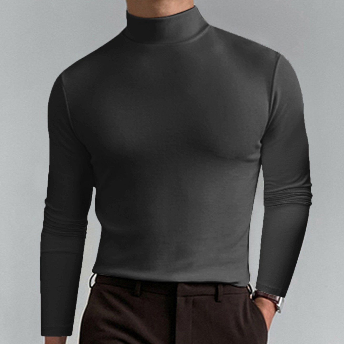 👕 60% RABATT JETZT! 🔥 Herren Stehkragen Slim Fit T-Shirt - Dehnbar & Atmungsaktiv für Sport oder Freizeit, Modern Stil & Komfort 🏃‍♂️📦
