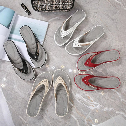 🎀 Flip-flops For Women With Cushioning That Provides Arch Support✨ Sparkle & Comfort All Day🌞