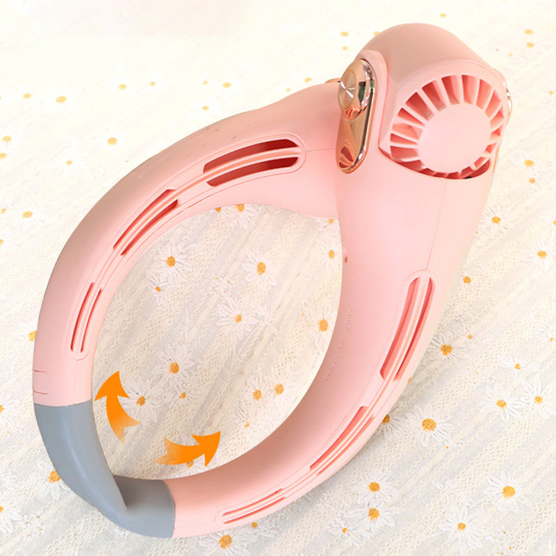 🍃 Neck Air Conditioner Fan – Ultra‑quiet, 360° Rotating, 3 Speeds. Hands‑free Cooling, Long Battery. Summer Essential!