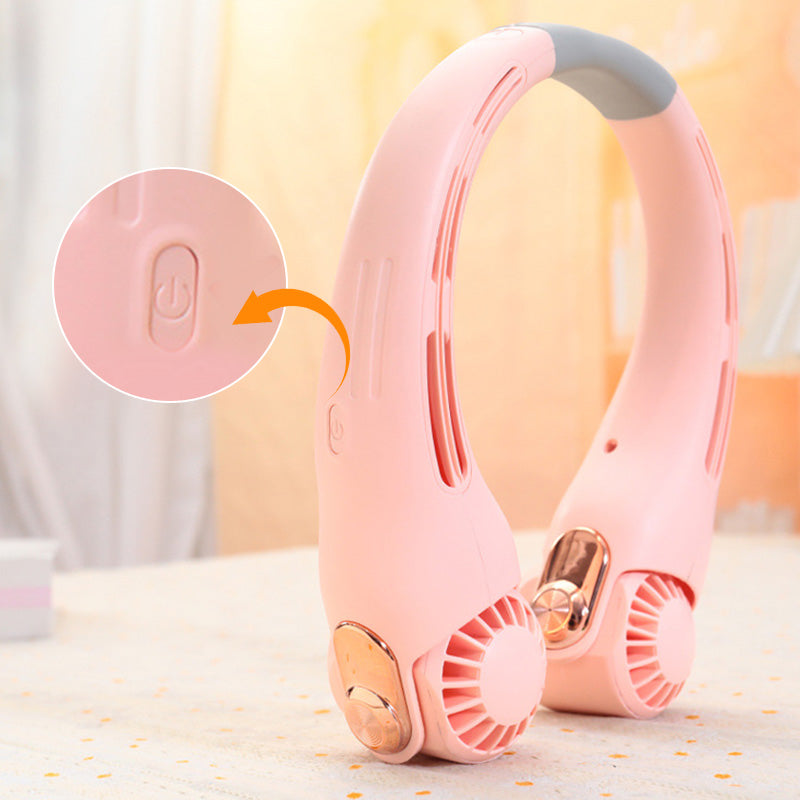 🍃 Neck Air Conditioner Fan – Ultra‑quiet, 360° Rotating, 3 Speeds. Hands‑free Cooling, Long Battery. Summer Essential!