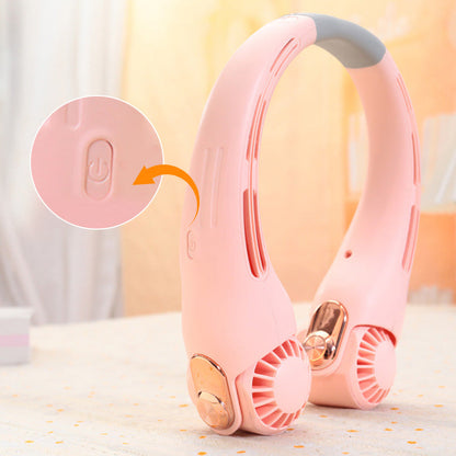 🍃 Neck Air Conditioner Fan – Ultra‑quiet, 360° Rotating, 3 Speeds. Hands‑free Cooling, Long Battery. Summer Essential!