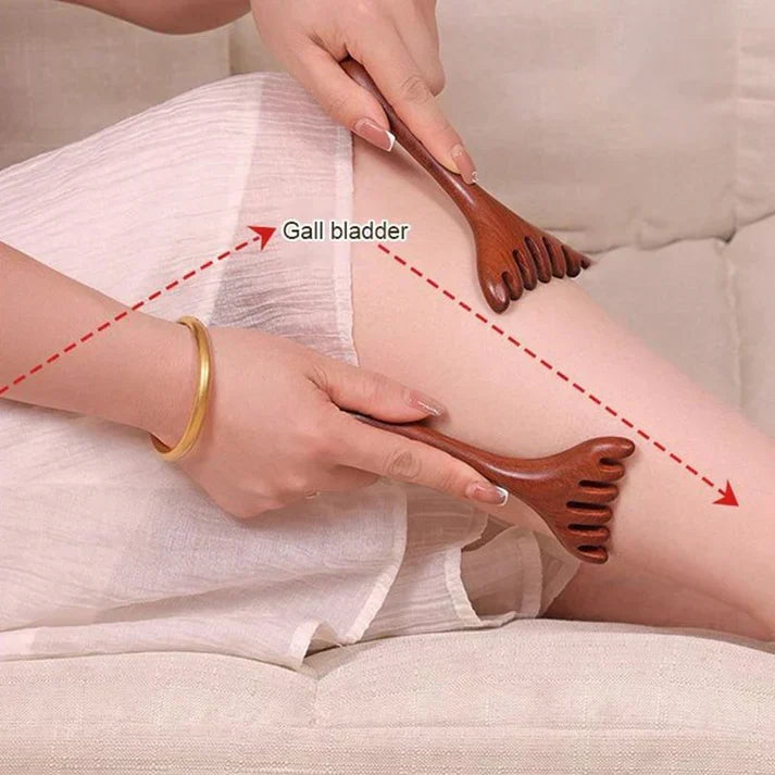 💥Bestseller 50 % reduziert – Massageset aus Naturstein: Schabebrett, Fingerklemmen und eiförmiges Massagegerät