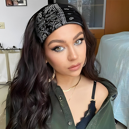 Printed Elastic Wide Sports Headband