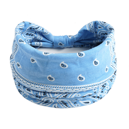 Printed Elastic Wide Sports Headband