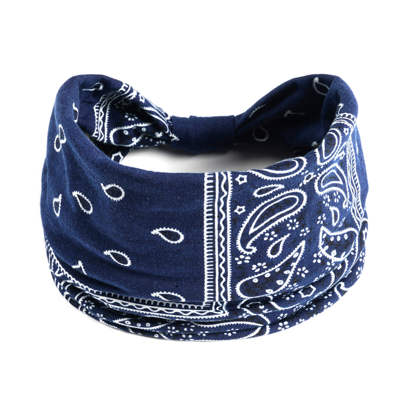 Printed Elastic Wide Sports Headband