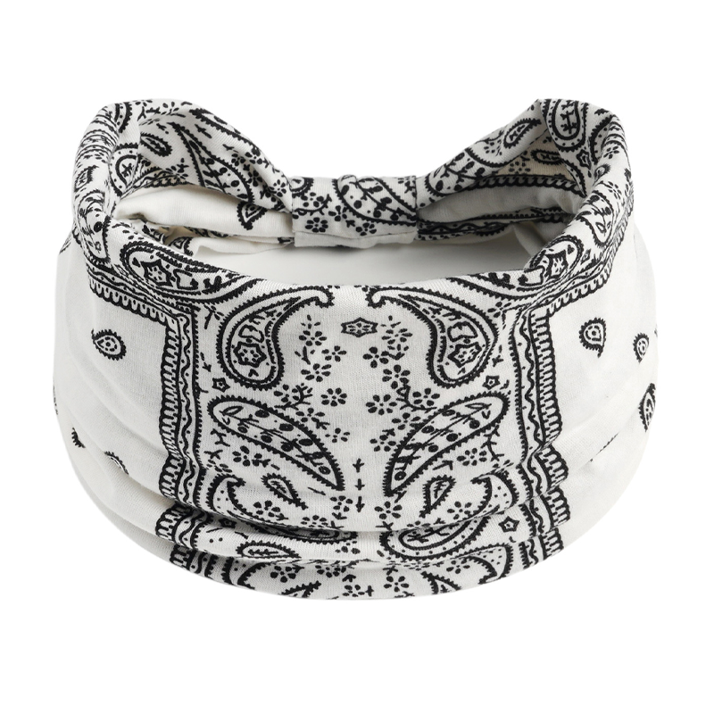 Printed Elastic Wide Sports Headband