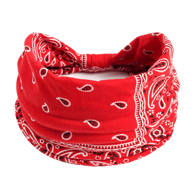 Printed Elastic Wide Sports Headband