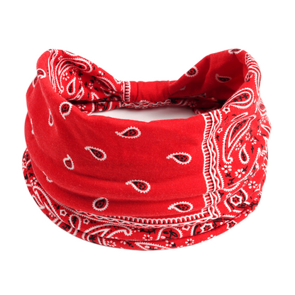 Printed Elastic Wide Sports Headband