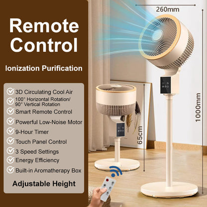 ⚡ Limited stock🌬️Quiet 3-Speed Oscillating Pedestal Fan – Adjustable Home Air Circulator❄️  360° rotation✔️Three fan speeds, quiet during sleep 🤫