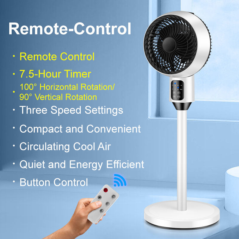 ⚡ Limited stock🌬️Quiet 3-Speed Oscillating Pedestal Fan – Adjustable Home Air Circulator❄️  360° rotation✔️Three fan speeds, quiet during sleep 🤫