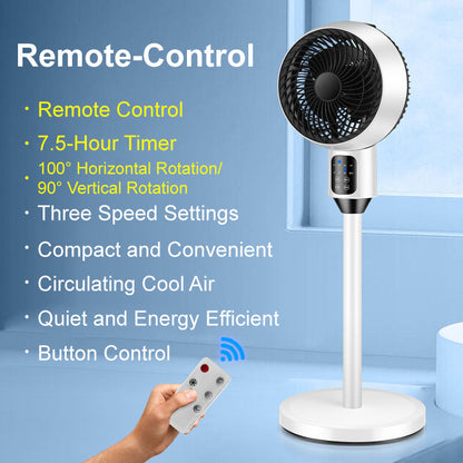 ⚡ Limited stock🌬️Quiet 3-Speed Oscillating Pedestal Fan – Adjustable Home Air Circulator❄️  360° rotation✔️Three fan speeds, quiet during sleep 🤫