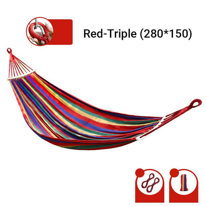 🏡Reinforced & Multi-Person Striped Hammock🌞 Your New Favourite Summer Spot