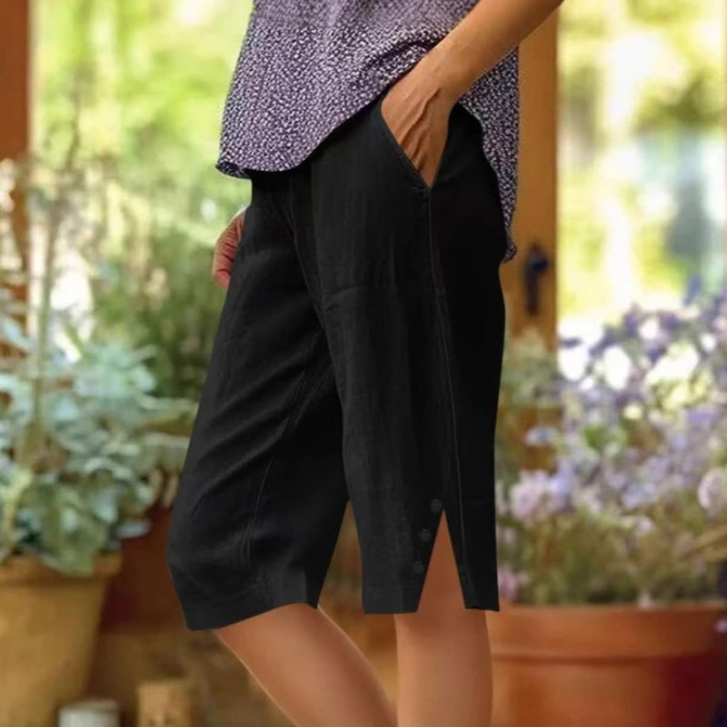 🌸 Effortless Style & Comfort: Get Ready For Spring With Women's Casual Solid Color Pocket Capri Pants🌿