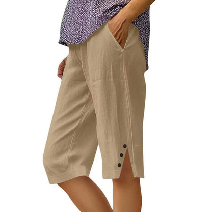🌸 Effortless Style & Comfort: Get Ready For Spring With Women's Casual Solid Color Pocket Capri Pants🌿