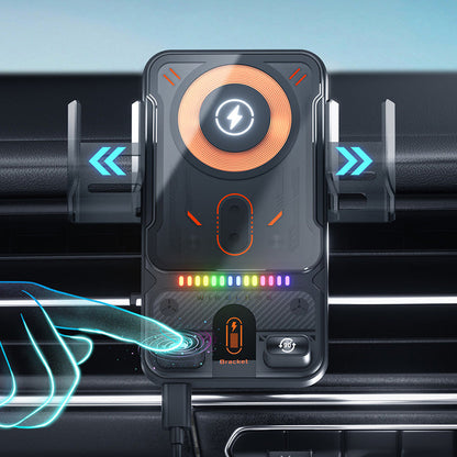 🔥HOT SALE 53% OFF🎁⚡Over 50K Sold! 📱Smart 2-in-1 Car Rotating Mobile Phone Holder & Wireless Charger⚡