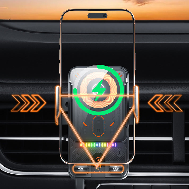 🔥HOT SALE 53% OFF🎁⚡Over 50K Sold! 📱Smart 2-in-1 Car Rotating Mobile Phone Holder & Wireless Charger⚡