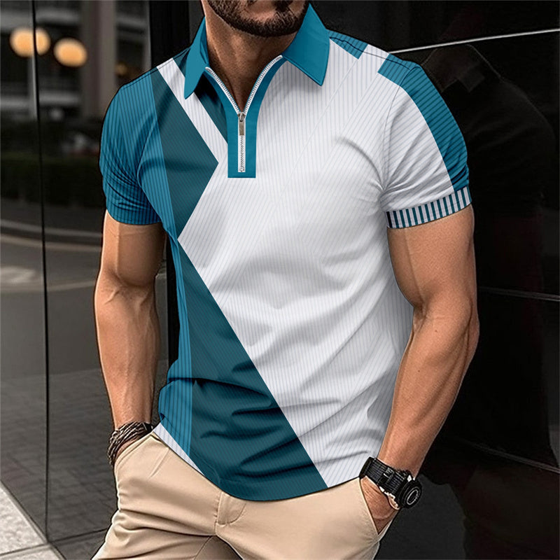 🏃‍♂️ Stay Cool & Stylish – Men's Fashion Breathable Quarter-Zip T-Shirt ✨