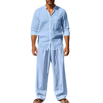 ⏳Time-limited Special⏰Men's Casual Breathable Shirt and Pants Set