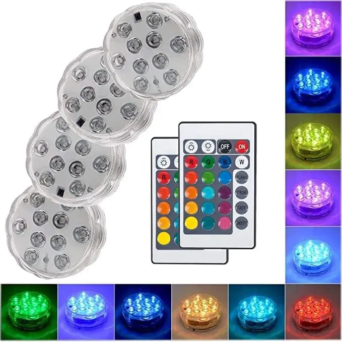 😍Underwater LED Lights (With Wireless Remote Control)🌈 Turn Your Pool Into A Party In Seconds 💦✨