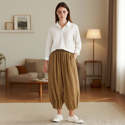 🎊2025 Neue Produkte👗High Waist Hose im Loose-Fit Laternen-Stil