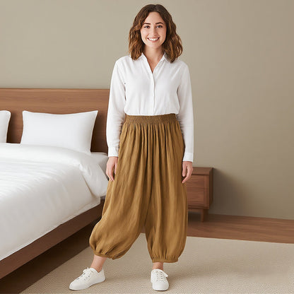 🎊2025 Neue Produkte👗High Waist Hose im Loose-Fit Laternen-Stil