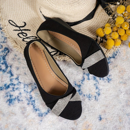 💕Women's Lightweight Fashion Rhinestone Wedge Shoes