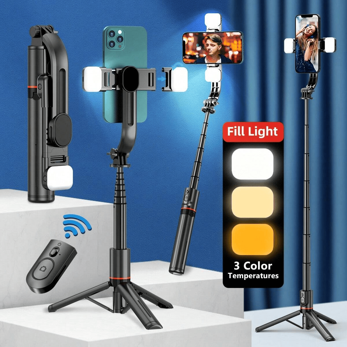 📸Ultimate Foldable Selfie Stick Tripod  – Perfect Shots Every Time!