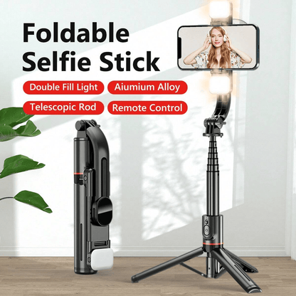 📸Ultimate Foldable Selfie Stick Tripod  – Perfect Shots Every Time!