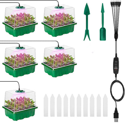 ⏰Limited offer 50% Discount🔥Seed Starter Trays with Grow Light