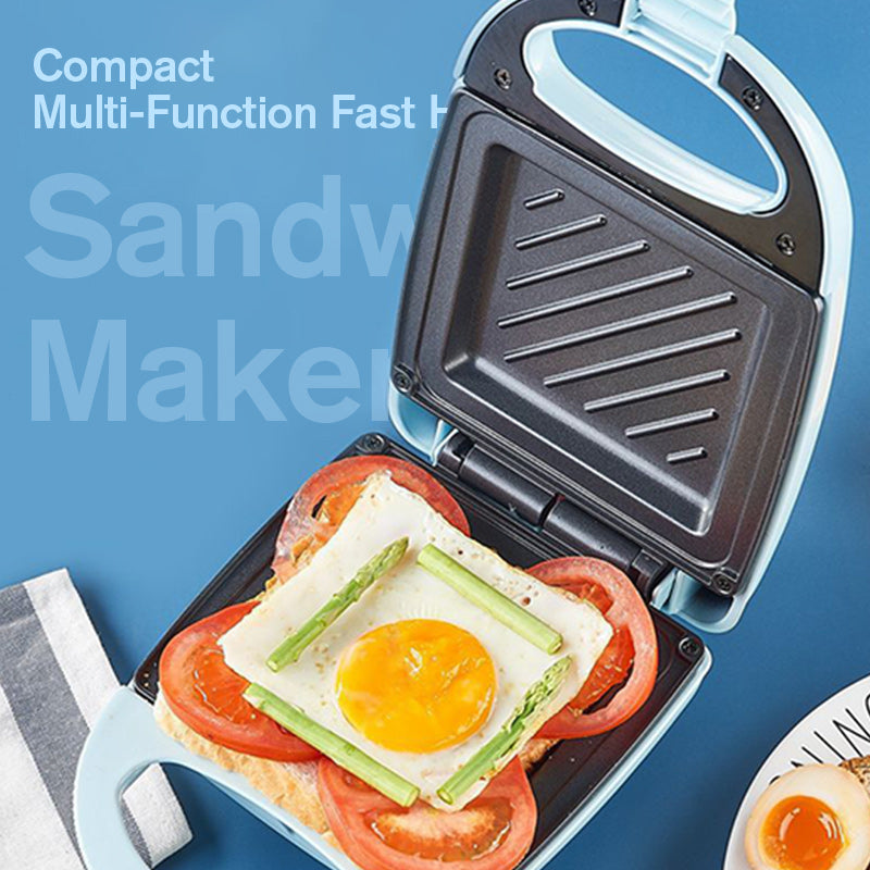 ⚡️Compact Fast-Heat Sandwich Maker🥪 - Nonstick Removable Plates, One-Touch Operation (Compact Countertop)