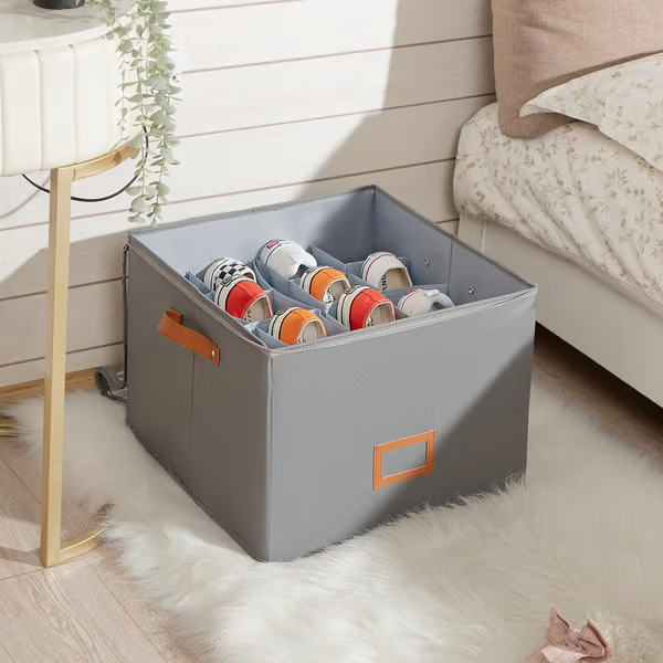 💥Fabric Shoe Organizer, Storage Box 👟Say Goodbye To Shoe Chaos 🚪