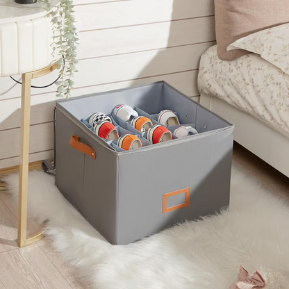 👟 Schuh-Organizer-Aufbewahrungsbox aus Stoff – faltbares Design, großes Fassungsvermögen, staubdicht & atmungsaktiv, platzsparend für Schrank & Schlafzimmer 🧺