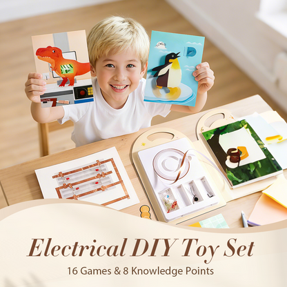 🎁Xmas Sale 50% OFF✨【Beginner Circuit Kit for Kids】✨ -16 Fun Games with Interactive Lights, STEM Kit for Ages 3-6!👼
