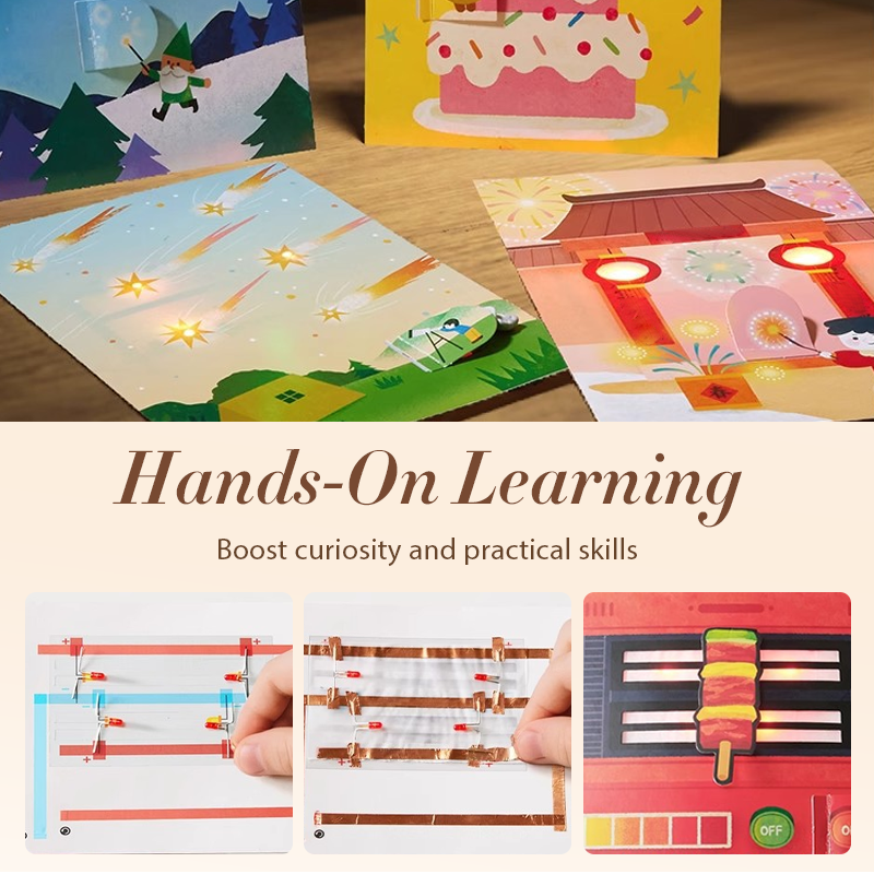 🎁Xmas Sale 50% OFF✨【Beginner Circuit Kit for Kids】✨ -16 Fun Games with Interactive Lights, STEM Kit for Ages 3-6!👼