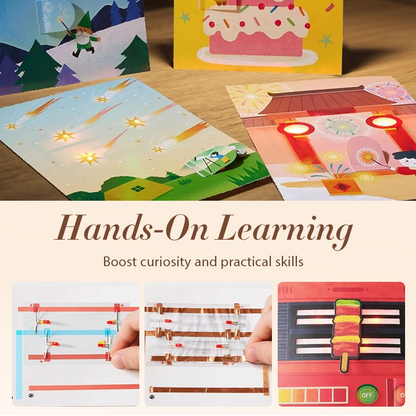 🎁Xmas Sale 50% OFF✨【Beginner Circuit Kit for Kids】✨ -16 Fun Games with Interactive Lights, STEM Kit for Ages 3-6!👼