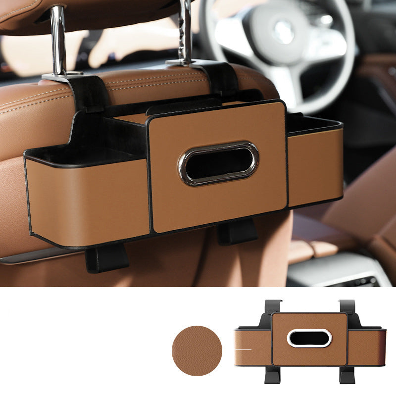 🛣️Car Multi-Function Backrest Storage – Large Capacity for Road Trips, Keeps Car Tidy