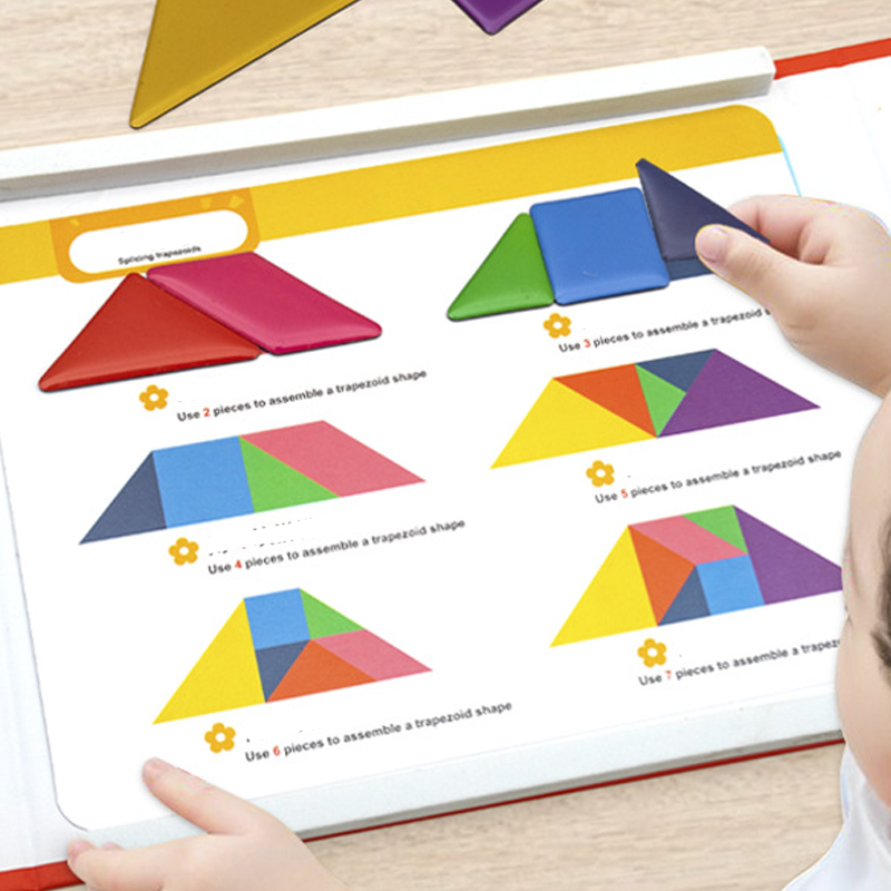 🎁The perfect gift🌟Enhancing children's thinking skills-Children's Magnetic Tangram Puzzle Set
