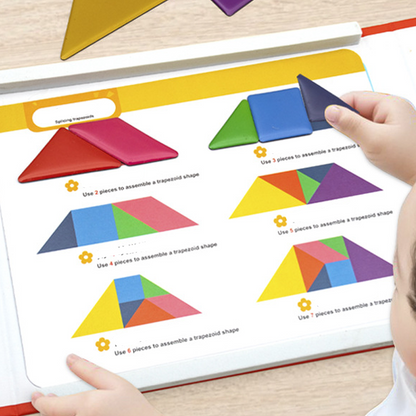 🎁The perfect gift🌟Enhancing children's thinking skills-Children's Magnetic Tangram Puzzle Set