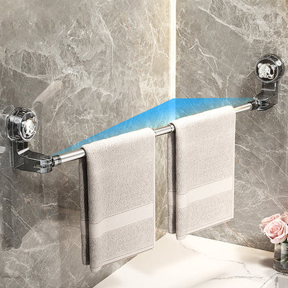 🛁 50% RABATT FÜR KURZE ZEIT! ✨ Verstellbare Handtuchstange mit Saugnäpfen – Bohrerlose Installation & Rostfreies Design für die Badorganisation 🧻🔩