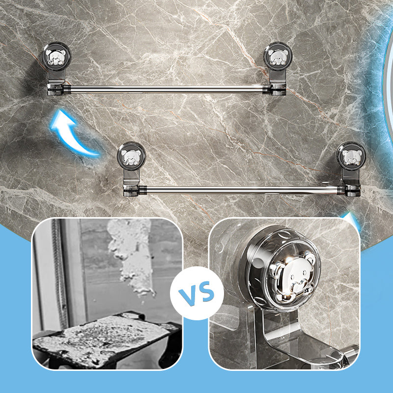 🛁 50% RABATT FÜR KURZE ZEIT! ✨ Verstellbare Handtuchstange mit Saugnäpfen – Bohrerlose Installation & Rostfreies Design für die Badorganisation 🧻🔩