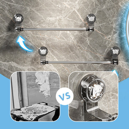 🛁 50% RABATT FÜR KURZE ZEIT! ✨ Verstellbare Handtuchstange mit Saugnäpfen – Bohrerlose Installation & Rostfreies Design für die Badorganisation 🧻🔩