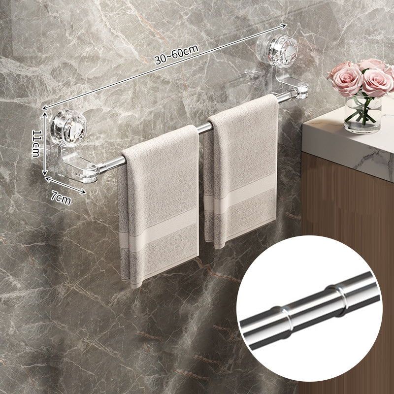 🛁 50% RABATT FÜR KURZE ZEIT! ✨ Verstellbare Handtuchstange mit Saugnäpfen – Bohrerlose Installation & Rostfreies Design für die Badorganisation 🧻🔩
