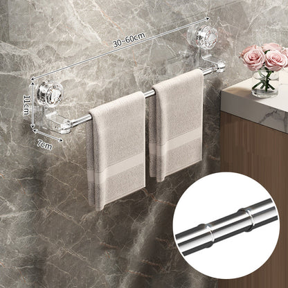 🛁 50% RABATT FÜR KURZE ZEIT! ✨ Verstellbare Handtuchstange mit Saugnäpfen – Bohrerlose Installation & Rostfreies Design für die Badorganisation 🧻🔩