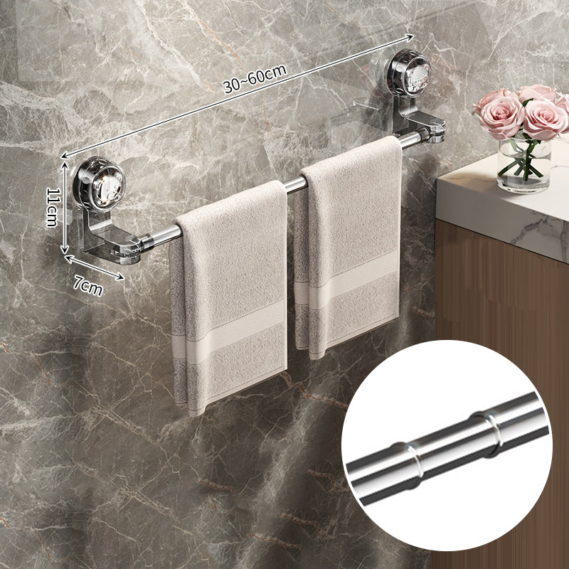 🛁 50% RABATT FÜR KURZE ZEIT! ✨ Verstellbare Handtuchstange mit Saugnäpfen – Bohrerlose Installation & Rostfreies Design für die Badorganisation 🧻🔩