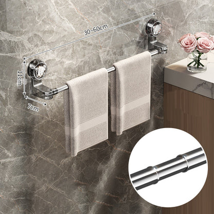 🛁 50% RABATT FÜR KURZE ZEIT! ✨ Verstellbare Handtuchstange mit Saugnäpfen – Bohrerlose Installation & Rostfreies Design für die Badorganisation 🧻🔩