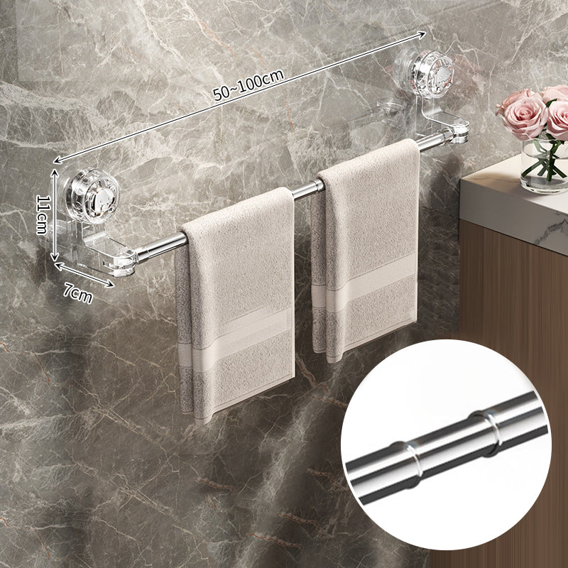 🛁 50% RABATT FÜR KURZE ZEIT! ✨ Verstellbare Handtuchstange mit Saugnäpfen – Bohrerlose Installation & Rostfreies Design für die Badorganisation 🧻🔩