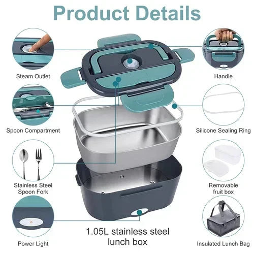 🎁NEW YEAR 2026 HOT SALE 🔥2-in-1 Portable Dual Voltage Electric 7-Piece Set Lunch Box🚛Free Shipping