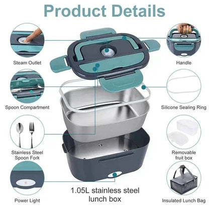 🎁NEW YEAR 2026 HOT SALE 🔥2-in-1 Portable Dual Voltage Electric 7-Piece Set Lunch Box🚛Free Shipping