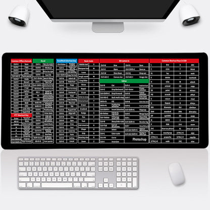 ⌨️ 50% OFF NOW! 🖱️ Quick Key Super Large Anti-Slip Keyboard Pad – Office Software Shortcuts Pattern, Non-Slip Base & Ideal for Productivity 🚀